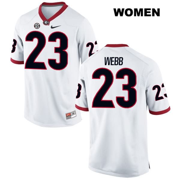 Georgia Bulldogs Women's Mark Webb #23 NCAA Authentic White Nike Stitched College Football Jersey EDD2556RL